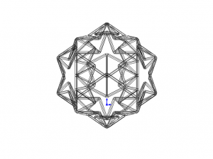 Wireframe Shape Small Ditrigonal Icosidodecahedron 3D Print Model