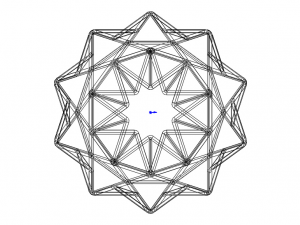 Wireframe Shape Small Ditrigonal Icosidodecahedron 3D Print Model