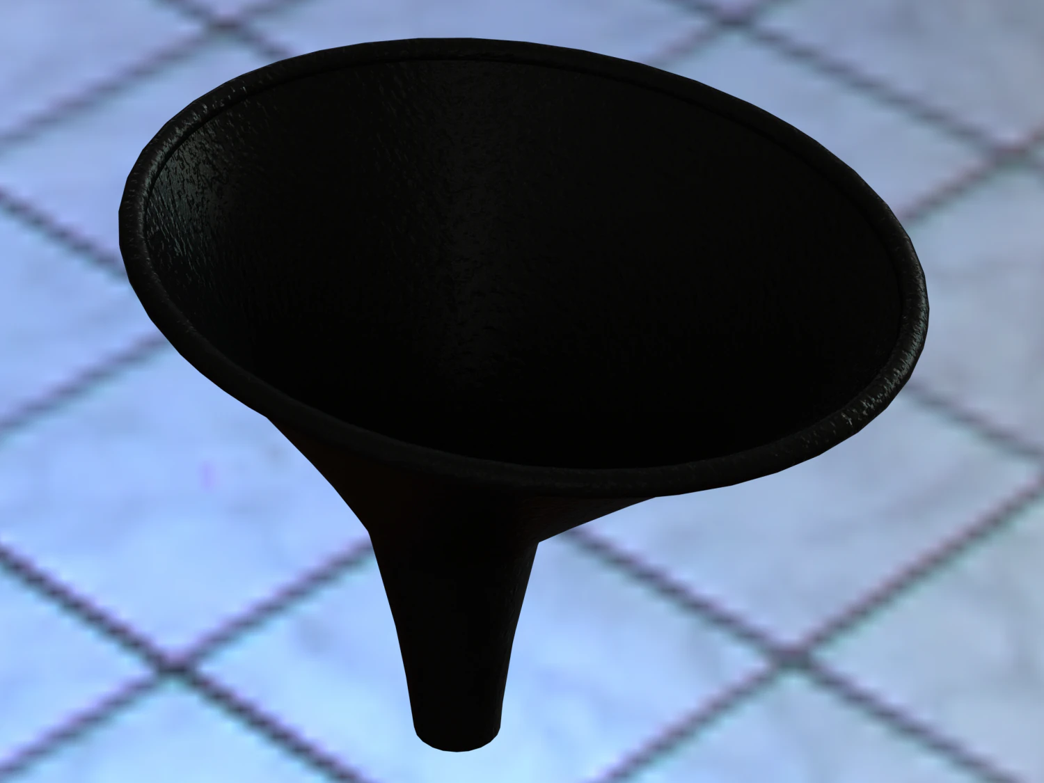 Plastic Oval Shaped Funnel 3D Print Model .c4d .max .obj .3ds .fbx .stl .blend 