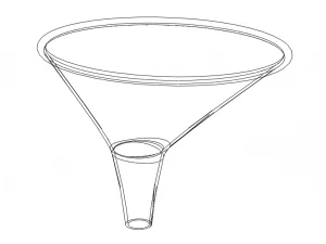 Plastic Oval Shaped Funnel 3D Print Model
