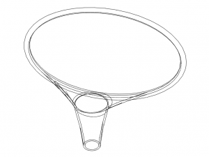 Plastic Oval Shaped Funnel 3Dプリントモデル