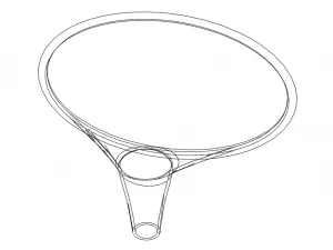 Plastic Oval Shaped Funnel 3D Print Model