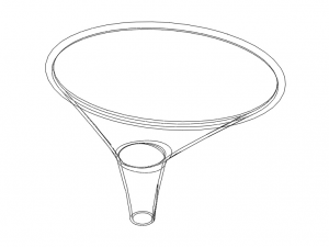 Plastic Oval Shaped Funnel 3Dプリントモデル