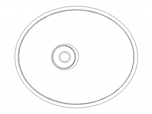 Plastic Oval Shaped Funnel 3Dプリントモデル