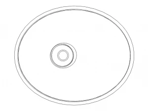 Plastic Oval Shaped Funnel 3D Print Model