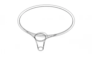 Plastic Oval Shaped Funnel 3D Print Model