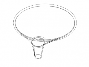 Plastic Oval Shaped Funnel 3Dプリントモデル