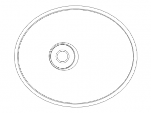 Plastic Oval Shaped Funnel 3Dプリントモデル