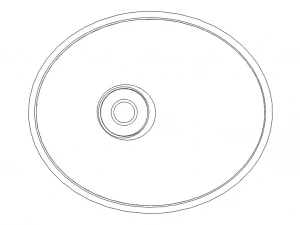 Plastic Oval Shaped Funnel 3D Print Model