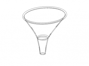 Plastic Oval Shaped Funnel 3Dプリントモデル
