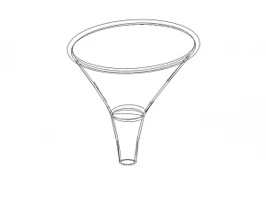 Plastic Oval Shaped Funnel 3D Print Model