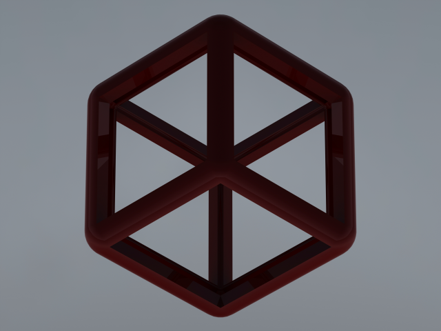 Wireframe Shape Rhombic Dodecahedron 3D Baskı Modeli .c4d .max .obj .3ds .fbx .stl .blend 