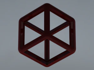 Dodecaedro rombico a forma di wireframe Modello di stampa 3D