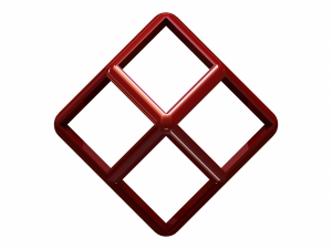 Wireframe Shape Rhombic Dodecahedron 3D Baskı Modeli