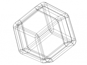 Wireframe Shape Rhombic Dodecahedron 3D Baskı Modeli