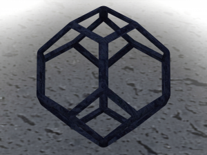 Wireframe Shape Tetradecahedron 3Dプリントモデル