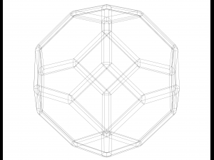 Wireframe Shape Tetradecahedron 3D 打印模型