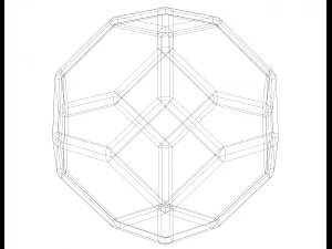 Wireframe Shape Tetradecahedron 3D Print Model