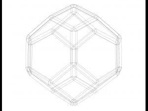 Wireframe Shape Tetradecahedron 3D 打印模型