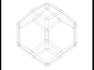 Wireframe Shape Tetradecahedron 3D Print Model