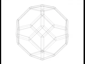 Wireframe Shape Tetradecahedron 3D Print Model