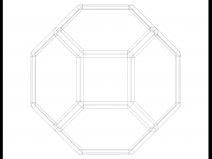 Wireframe Shape Tetradecahedron 3D 打印模型