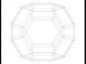 Wireframe Shape Tetradecahedron 3D 打印模型