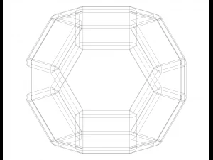 Wireframe Shape Tetradecahedron 3D Print Model