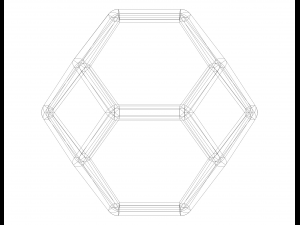 Wireframe Shape Tetradecahedron 3D 打印模型