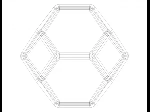 Wireframe Shape Tetradecahedron 3D Print Model
