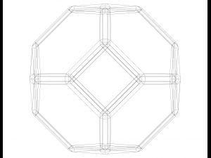 Wireframe Shape Tetradecahedron 3D 打印模型
