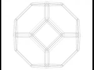 Wireframe Shape Tetradecahedron 3D Print Model