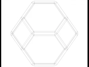 Wireframe Shape Tetradecahedron 3D Print Model