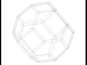 Wireframe Shape Tetradecahedron 3D Print Model
