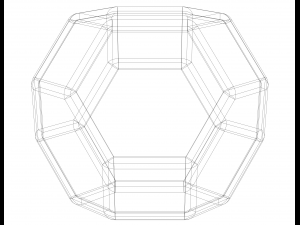 Wireframe Shape Tetradecahedron 3D 打印模型