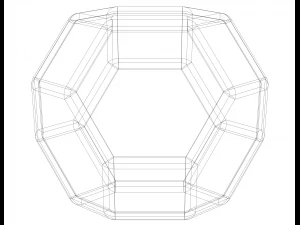 Wireframe Shape Tetradecahedron 3D Print Model