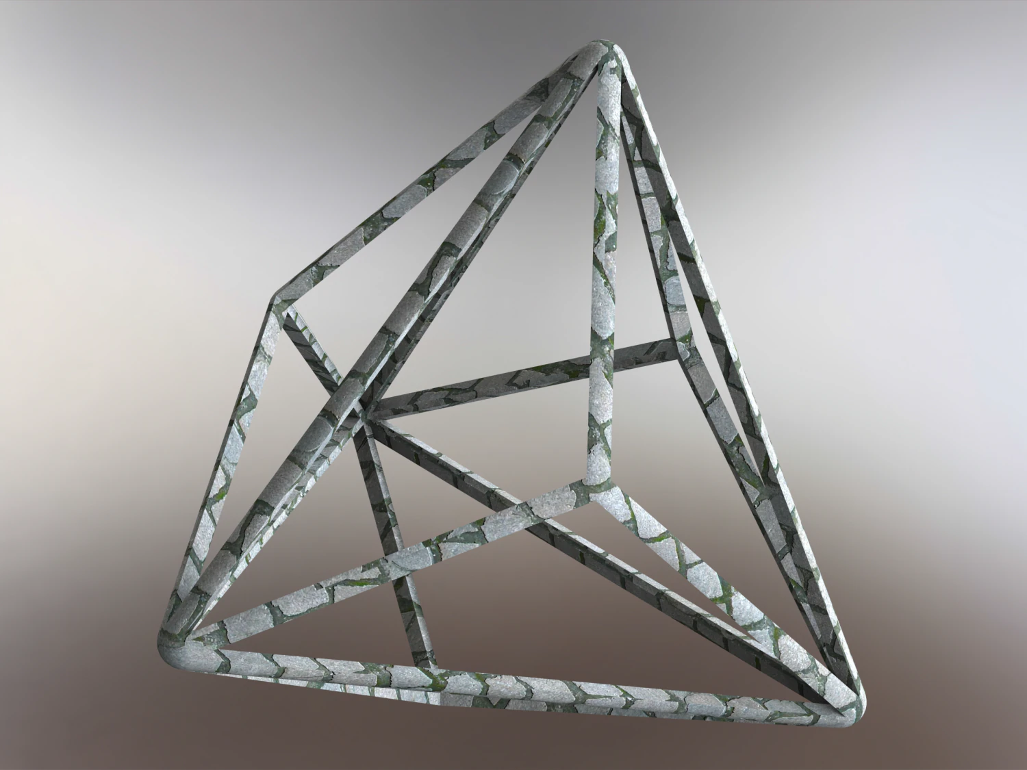 Wireframe Shape Triakis Tetrahedron 3D Print Model .c4d .max .obj .3ds .fbx .stl .blend