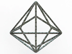 Wireframe Shape Triakis Tetrahedron 3D Print Model