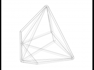 Wireframe Shape Triakis Tetrahedron 3D-Druckmodell