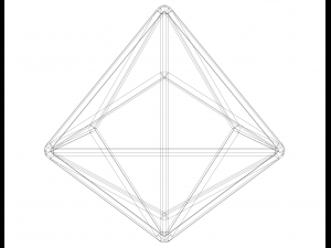 Wireframe Shape Triakis Tetrahedron 3D-Druckmodell