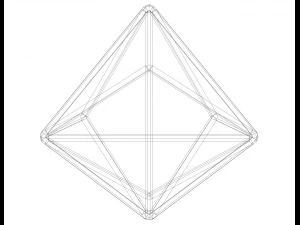 Wireframe Shape Triakis Tetrahedron 3D Print Model