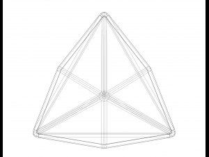Wireframe Shape Triakis Tetrahedron 3D-Druckmodell