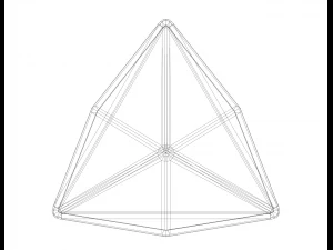 Wireframe Shape Triakis Tetrahedron 3D Print Model