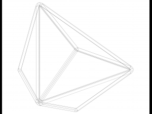 Wireframe Shape Triakis Tetrahedron 3D-Druckmodell