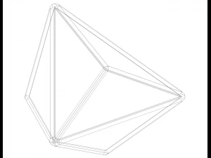 Wireframe Shape Triakis Tetrahedron 3D Print Model