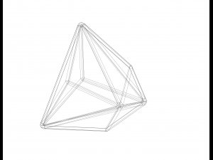 Wireframe Shape Triakis Tetrahedron 3D-Druckmodell