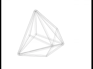 Wireframe Shape Triakis Tetrahedron 3D Print Model