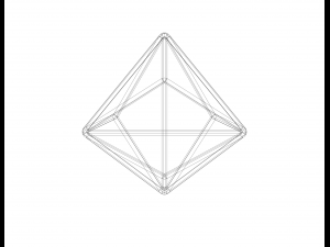 Wireframe Shape Triakis Tetrahedron 3D-Druckmodell