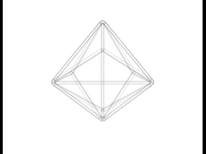 Wireframe Shape Triakis Tetrahedron 3D Print Model