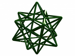 Wireframe Shape Stellated Dodecahedron 3D Print Model